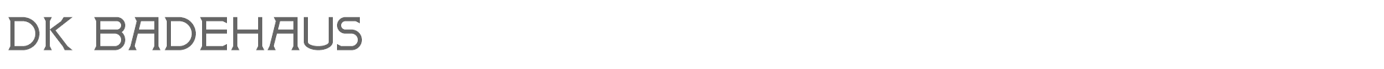 Sample characters DK Badehaus Font
